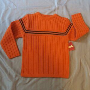 Arizona Jean Company Boys Burnt Orange & Charcoal Sweater Size Med 5/6 NWT